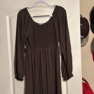 Large White Birch Olive colored dress